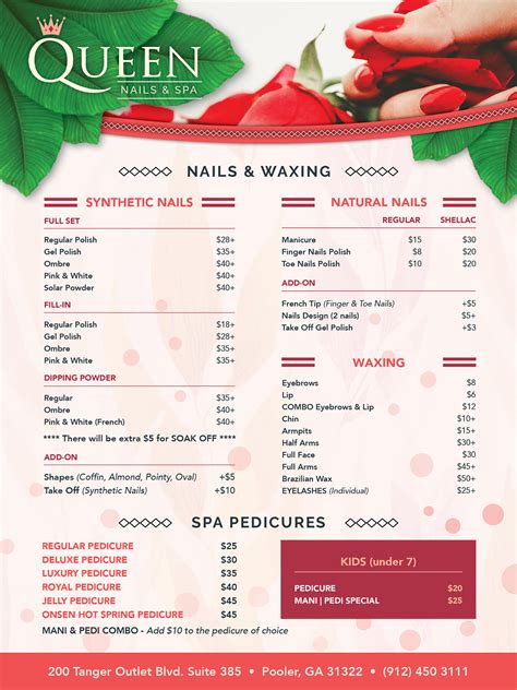 Queen Nails Prices